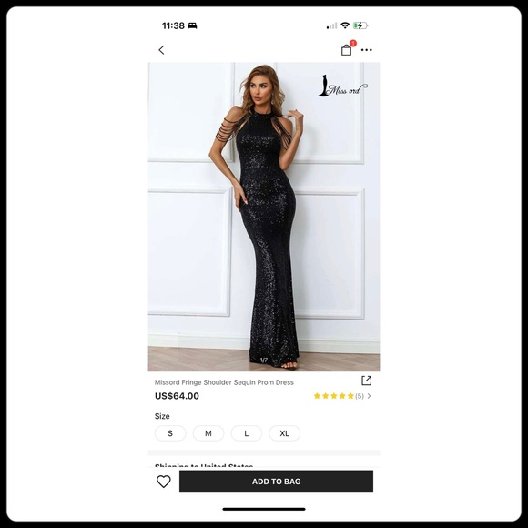 Long sequins dress. - Picture 1 of 3